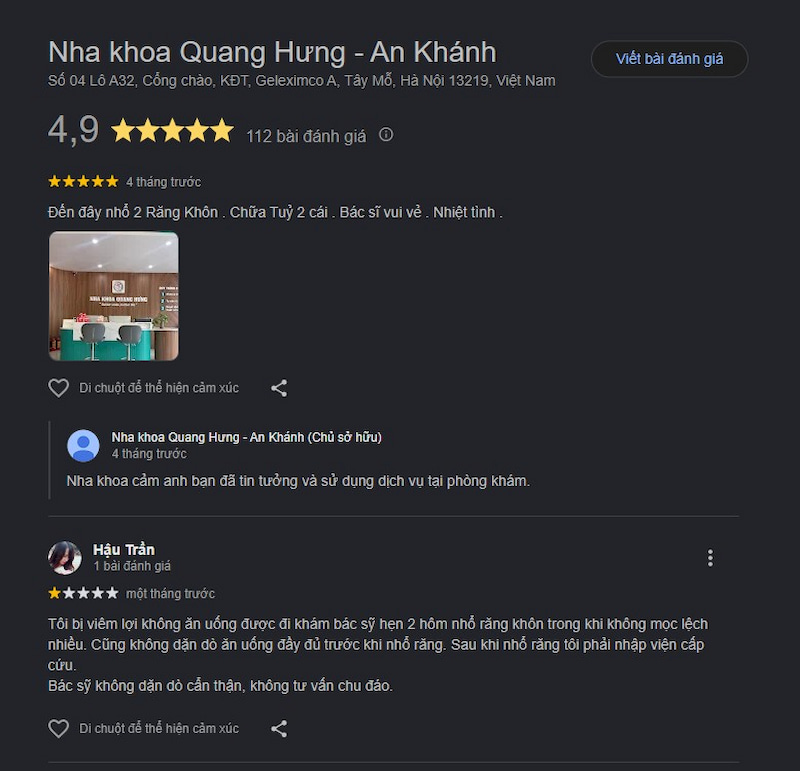 Nền tảng Google ghi nhận 112 đánh giá 5 sao từ người dùng