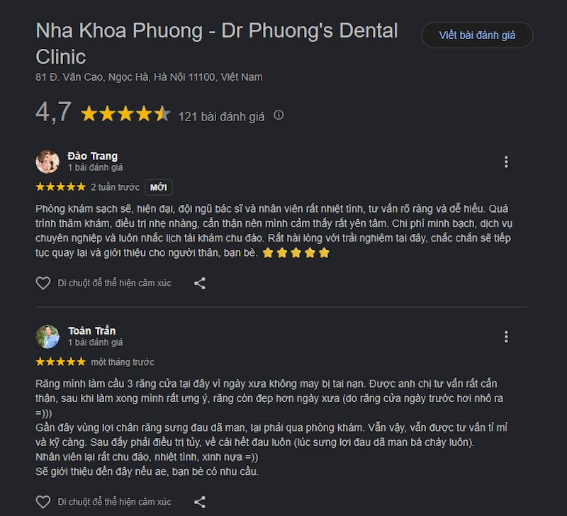 Đánh giá khách hàng 