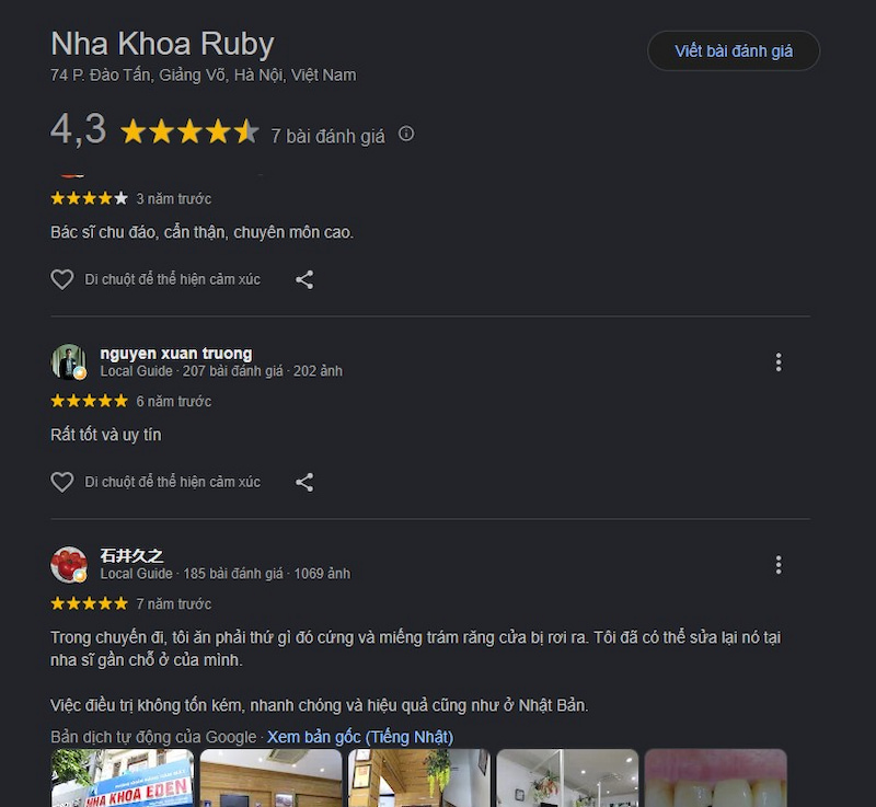 Đánh giá khách hàng