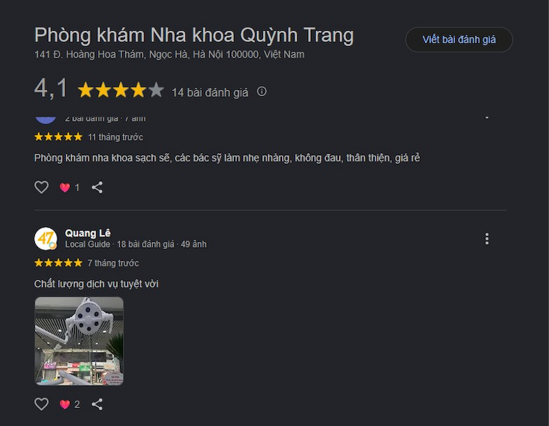 Đánh giá khách hàng