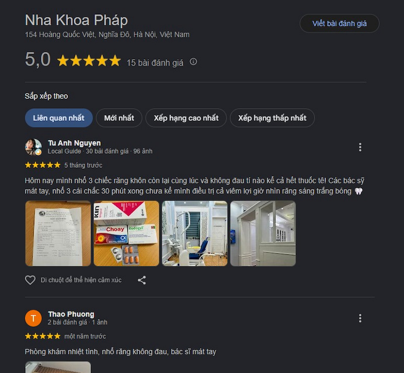 Đánh giá khách hàng