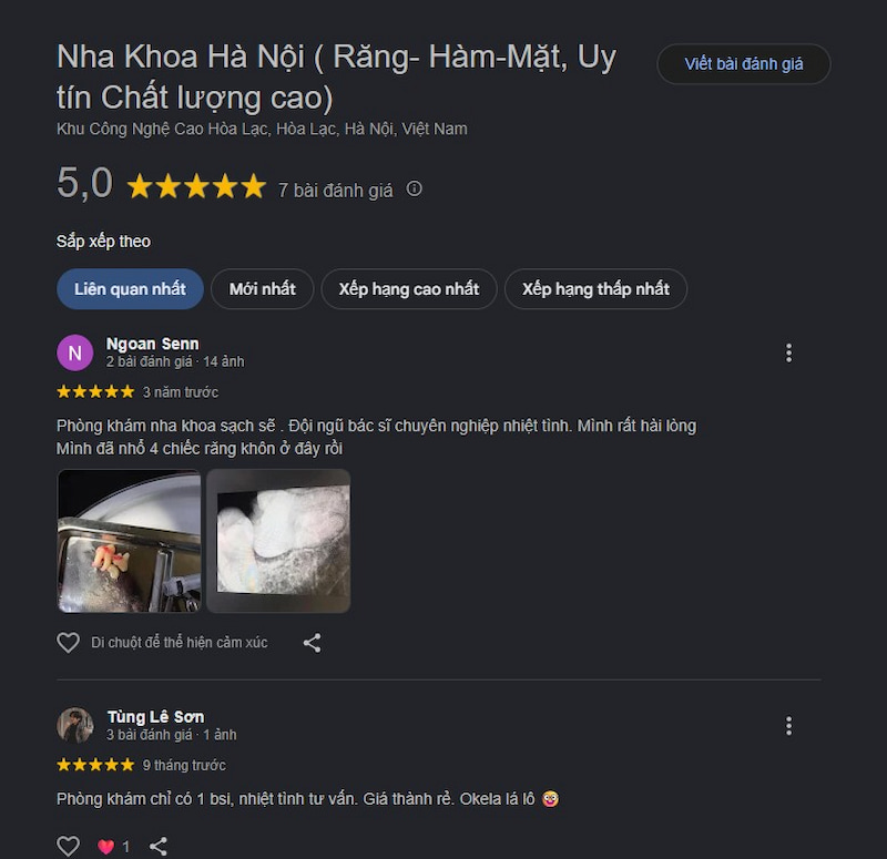 Đánh giá khách hàng