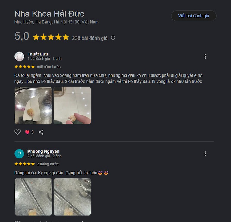 Đánh giá khách hàng