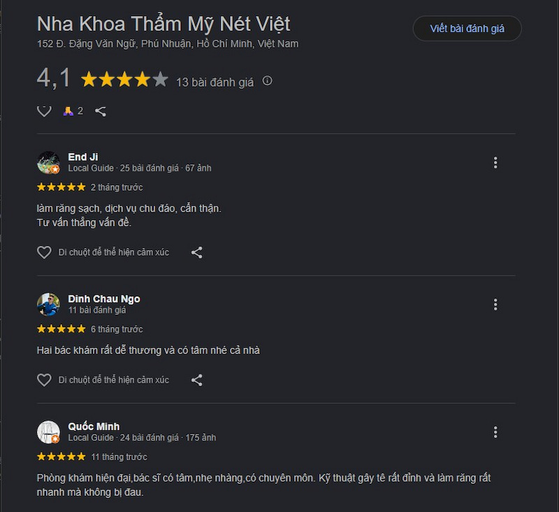 Đánh giá khách hàng