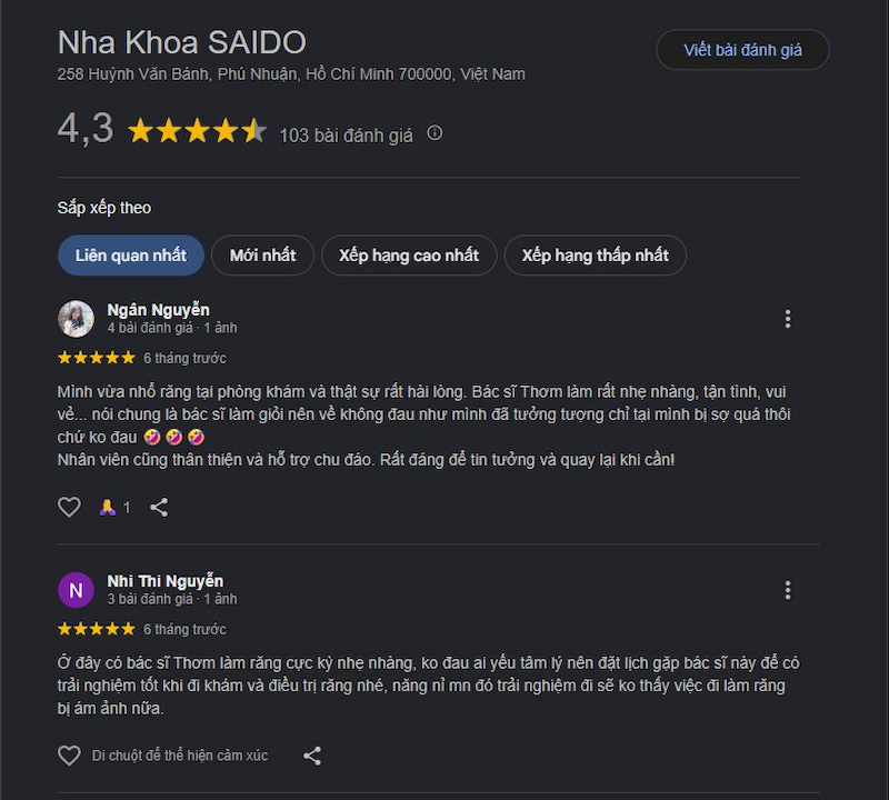 Đánh giá khách hàng