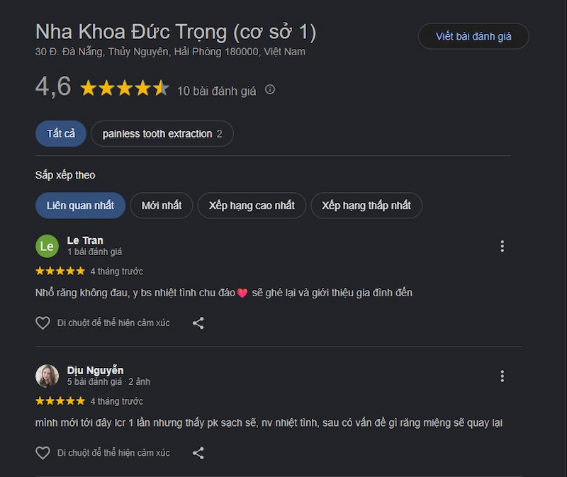 Đánh giá khách hàng