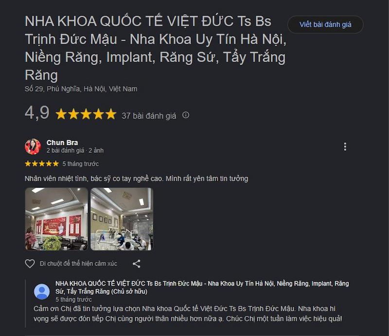 Đánh giá khách hàng