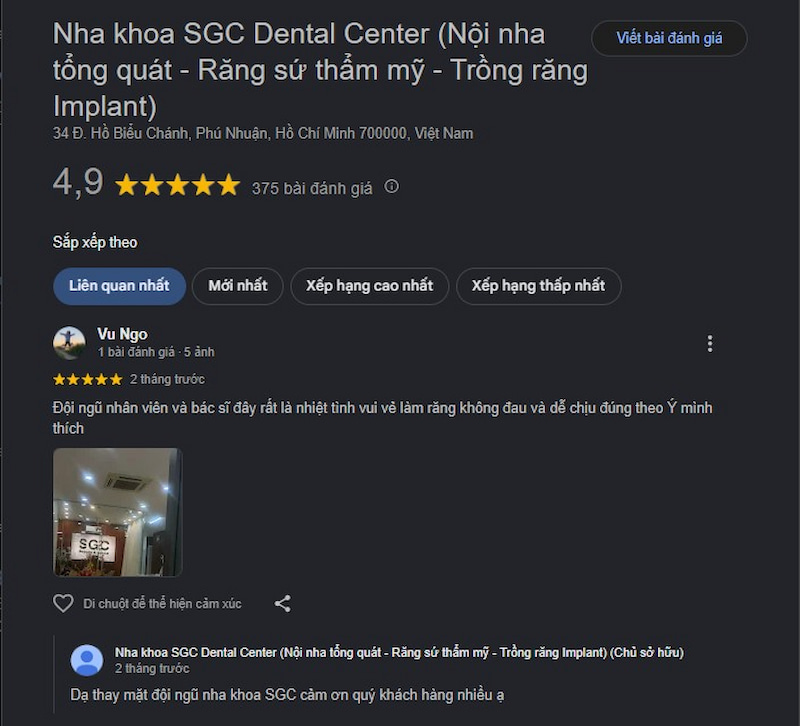 Đánh giá khách hàng