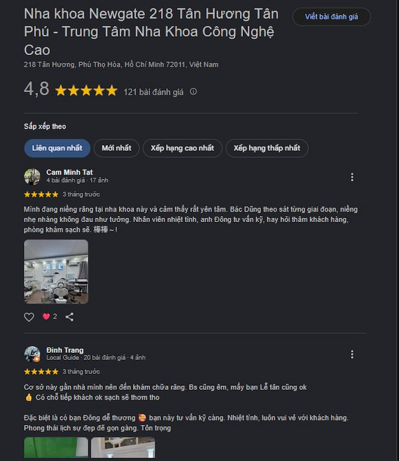 Đánh giá khách hàng