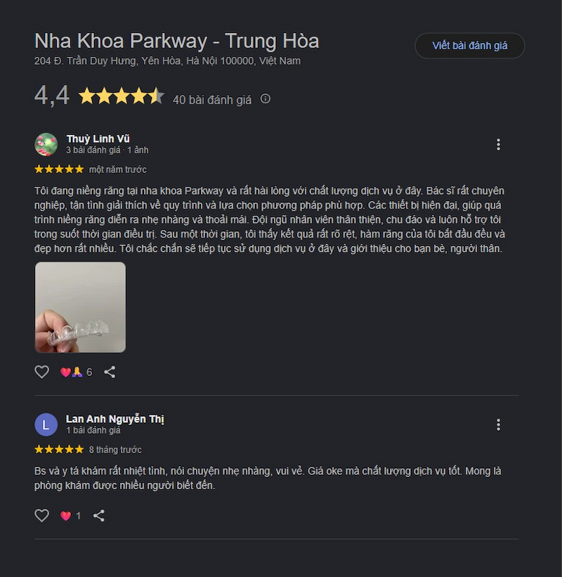 Đánh giá khách hàng