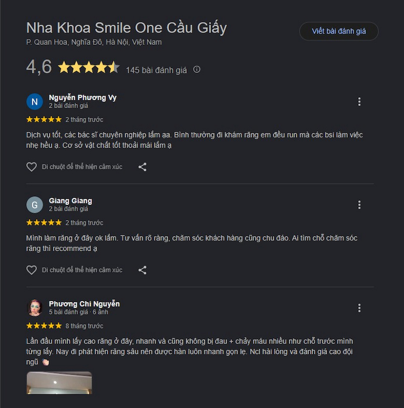 Đánh giá khách hàng