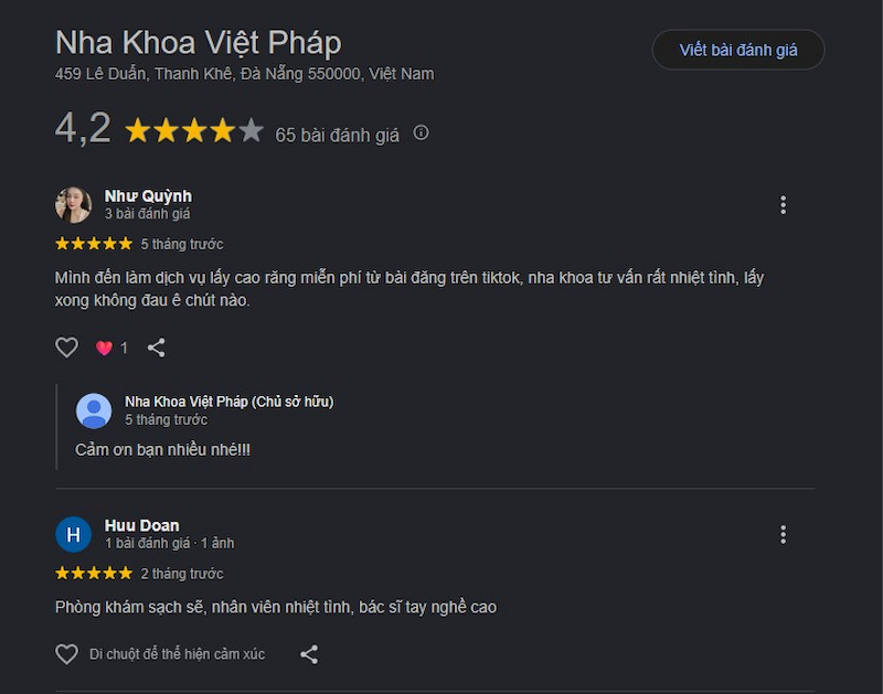 Đánh giá khách hàng