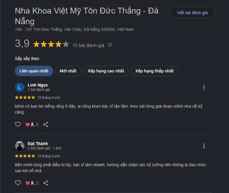 Đánh giá khách hàng
