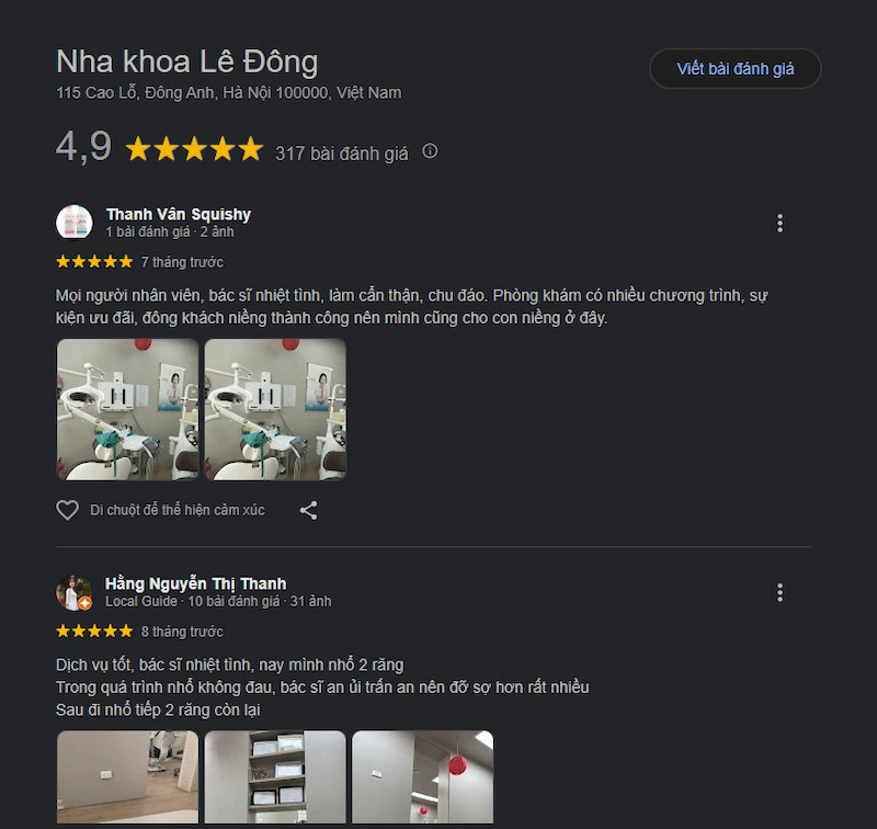 Đánh giá khách hàng