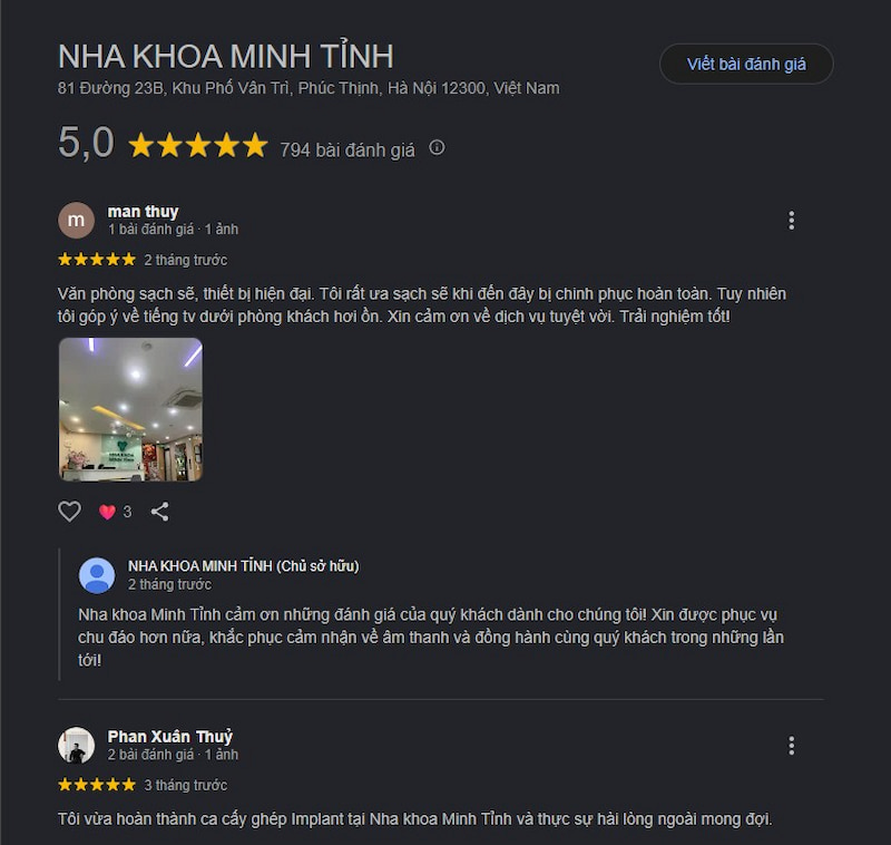 Đánh giá khách hàng