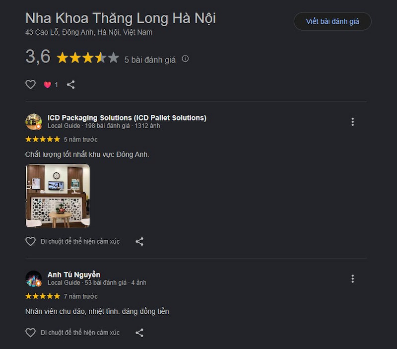 Đánh giá khách hàng