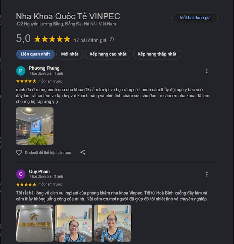 Đánh giá khách hàng