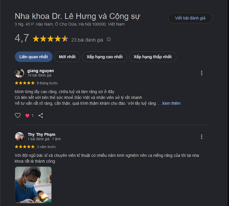 Đánh giá khách hàng