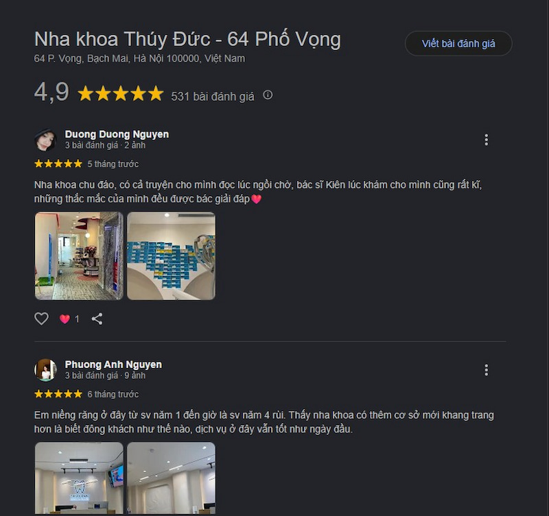 Đánh giá khách hàng