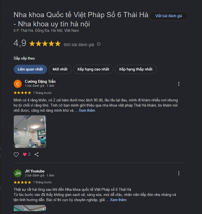 Đánh giá khách hàng