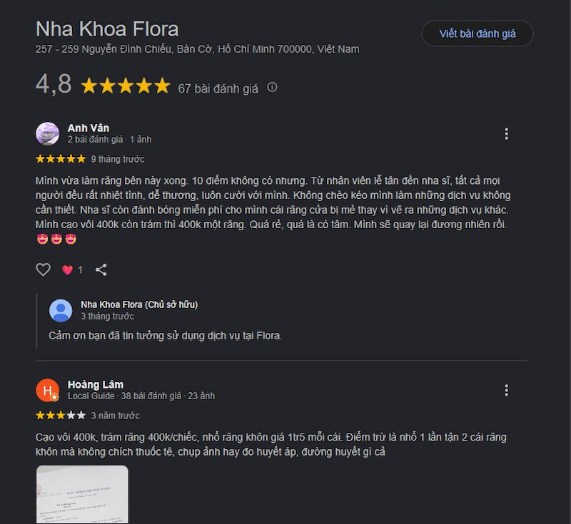 Đánh giá khách hàng