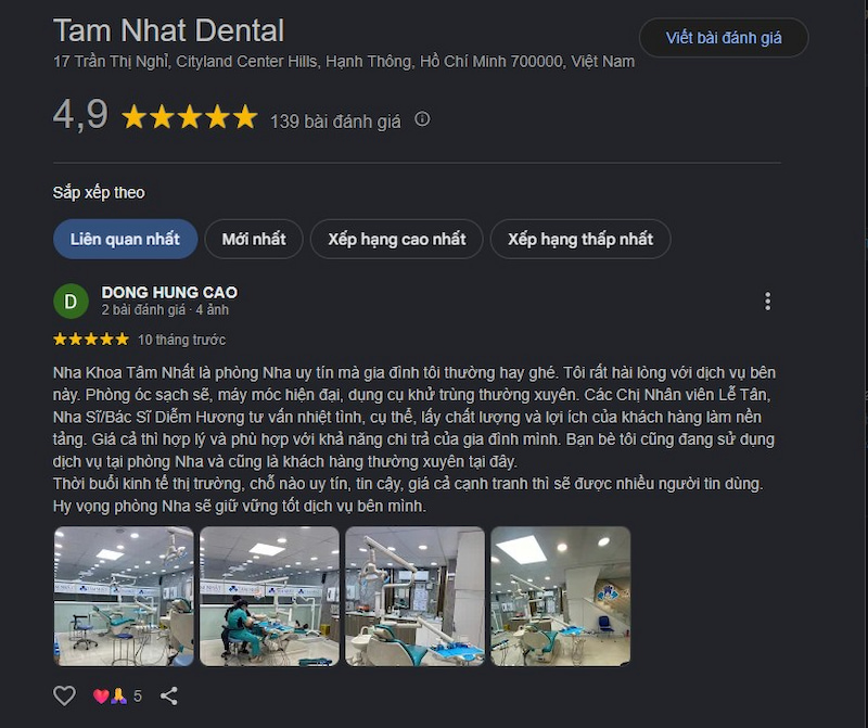 Đánh giá khách hàng