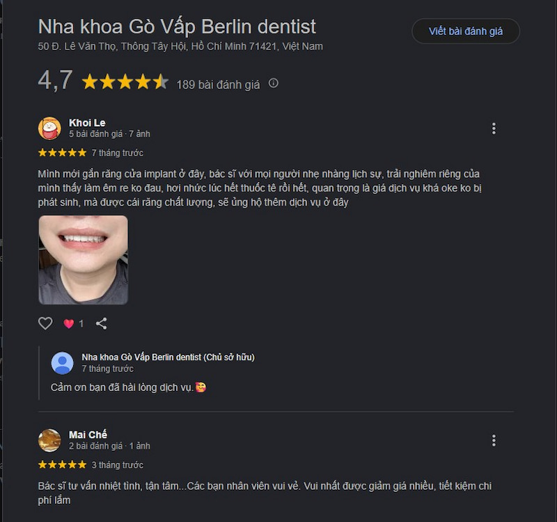 Đánh giá khách hàng