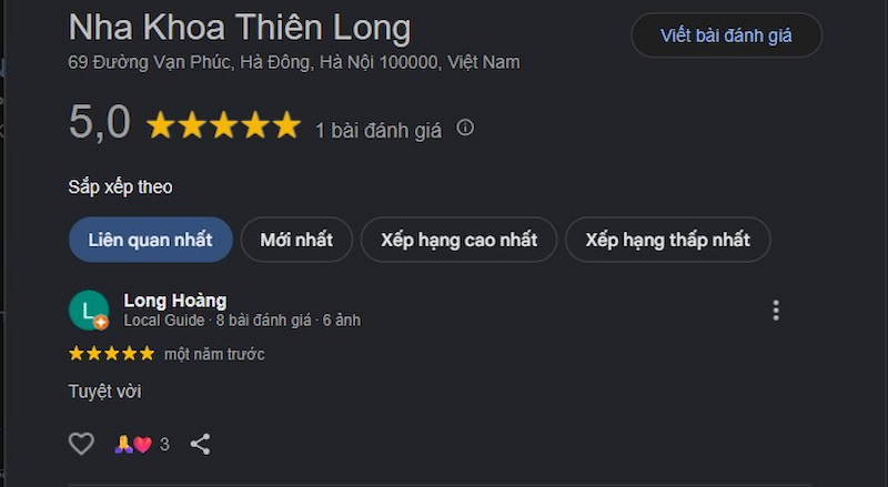 Đánh giá khách hàng