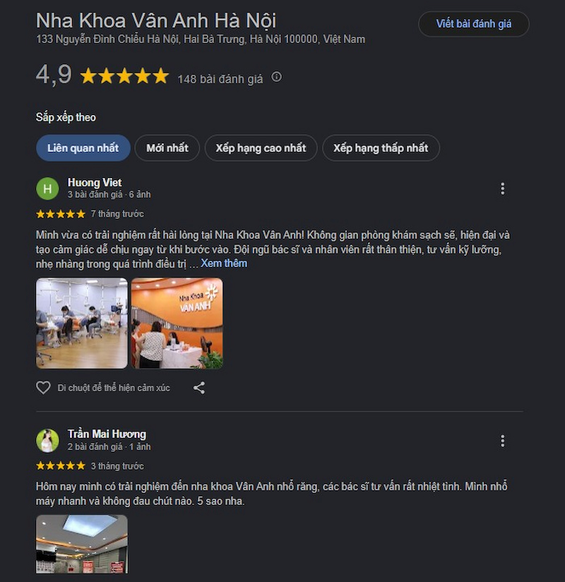 Đánh giá khách hàng