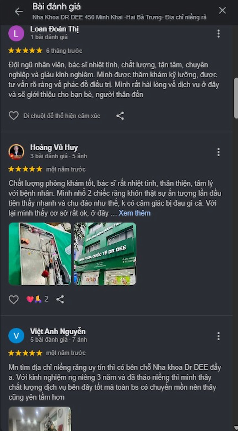 Đánh giá khách hàng