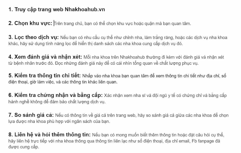 Hướng dẫn tìm kiếm nha khoa uy tín chất lượng theo khu vực với Nhakhoahub