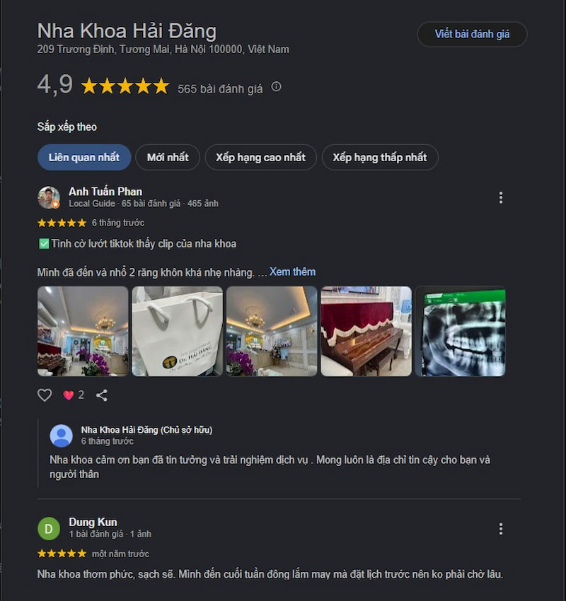 Đánh giá khách hàng