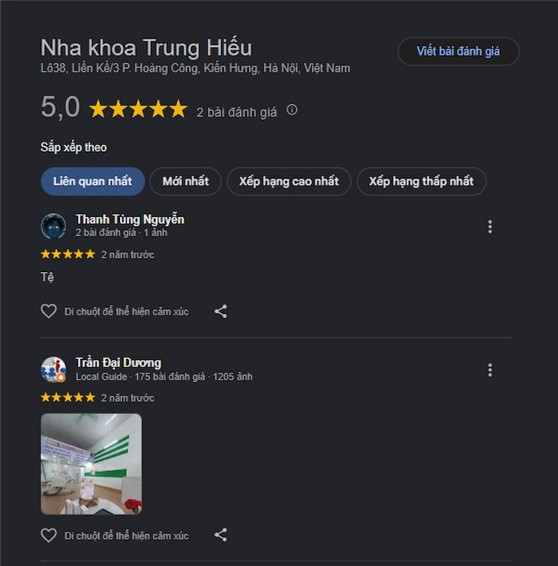 Đánh giá khách hàng