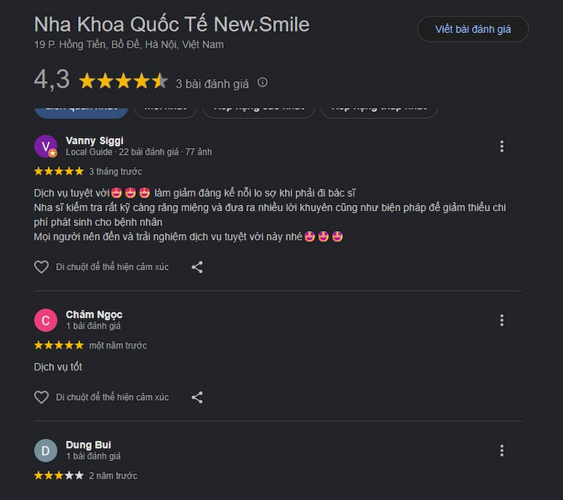 Đánh giá khách hàng 