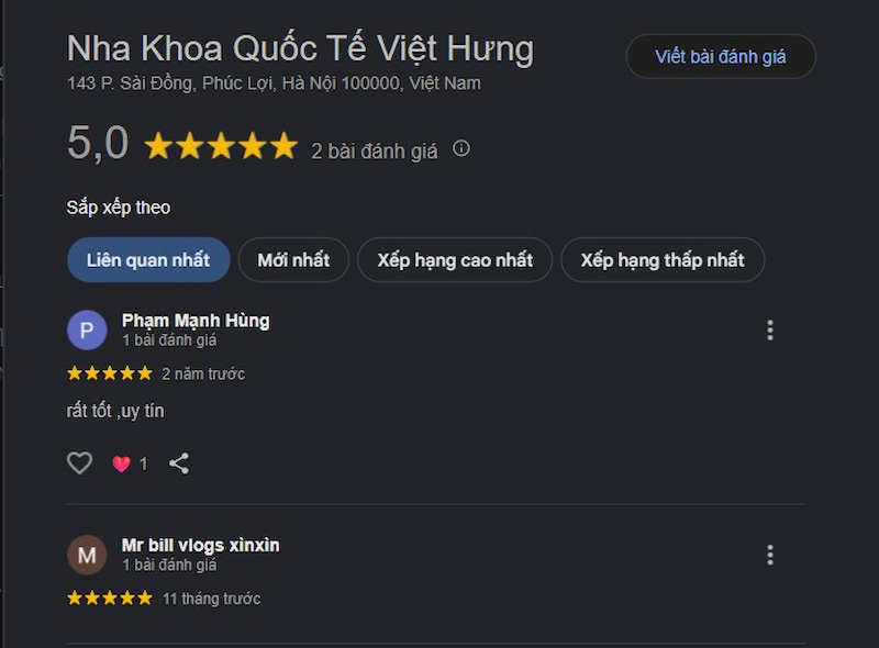 Đánh giá khách hàng