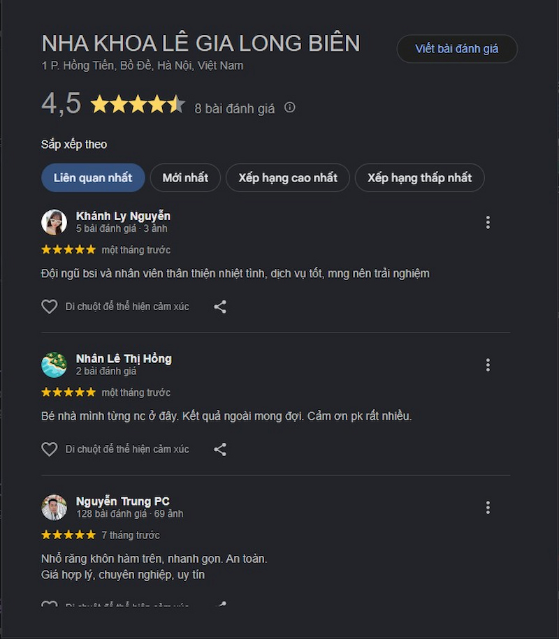 Đánh giá khách hàng