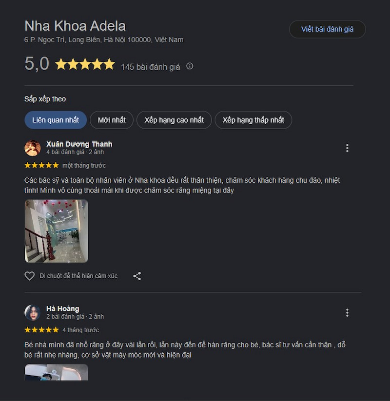 Đánh giá khách hàng