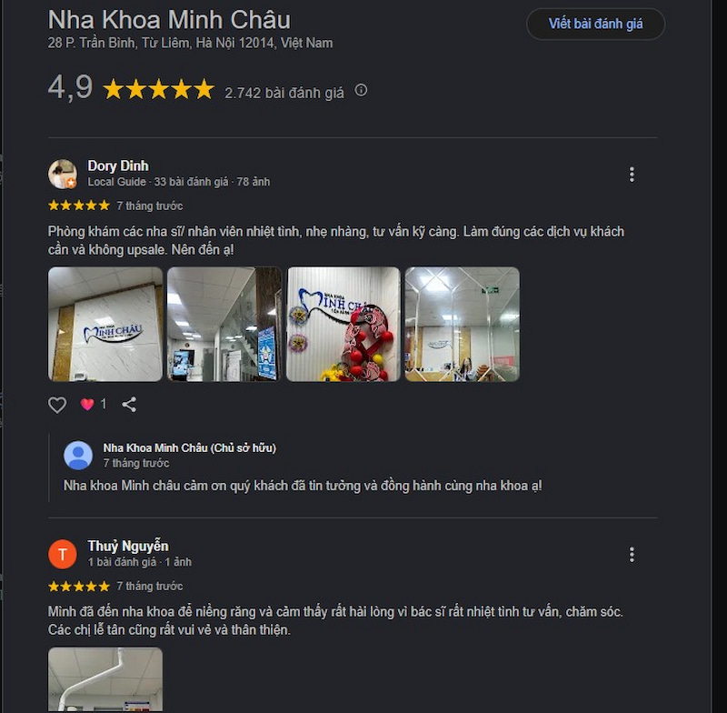 Nha khoa Minh Châu - Nha khoa tốt tại Nam Từ Liêm