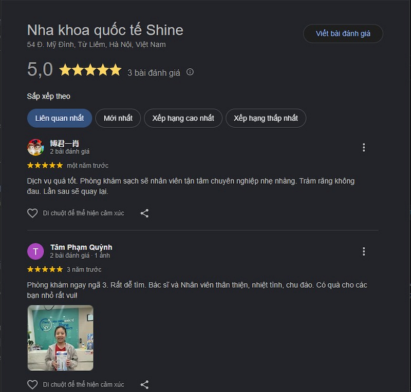 Đánh giá khách hàng