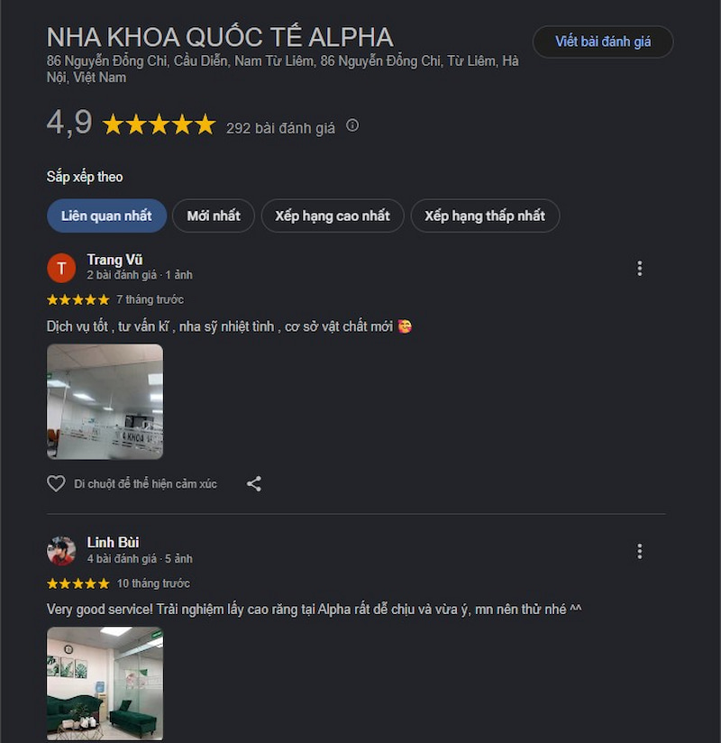 Đánh giá khách hàng