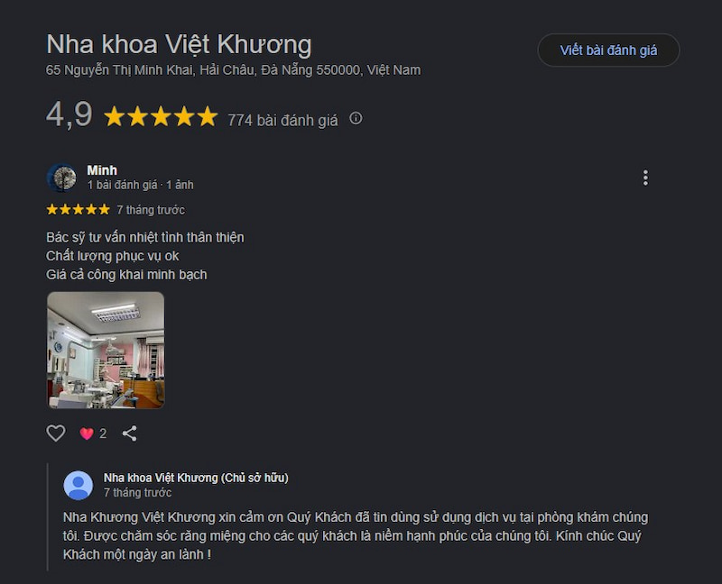 Đánh giá khách hàng