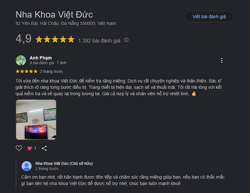 Đánh giá khách hàng