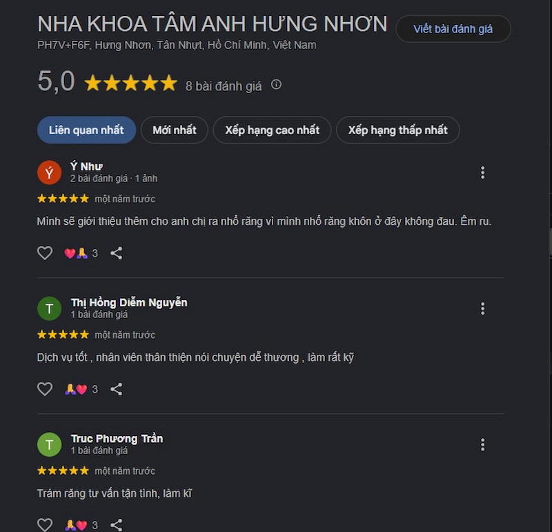Đánh giá khách hàng