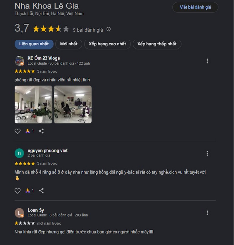 Đánh giá khách hàng