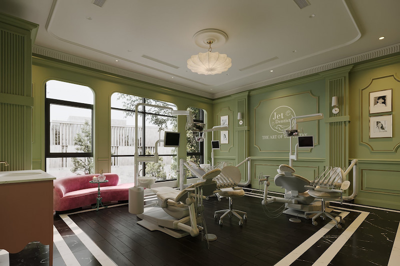 Jet Dentist được đầu tư theo mô hình nha khoa thẩm mỹ hiện đại với không gian sang trọng