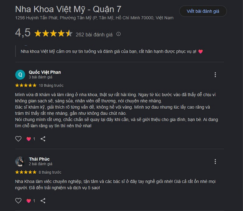 Đánh giá khách hàng