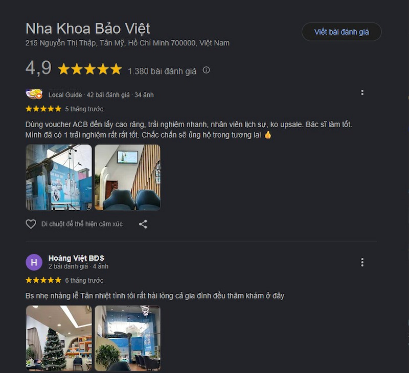 Đánh giá khách hàng