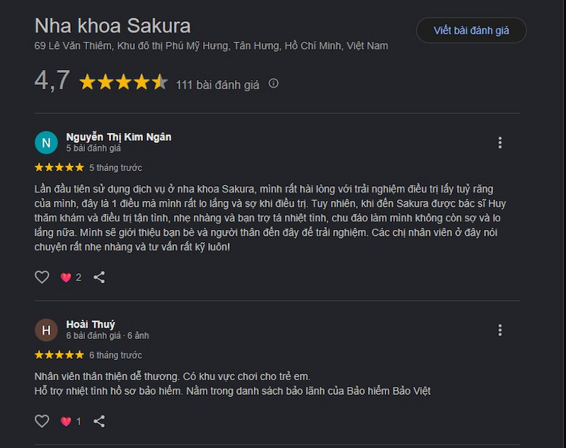 Đánh giá khách hàng