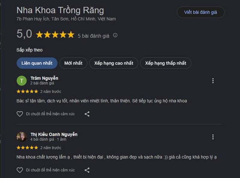 Đánh giá khách hàng