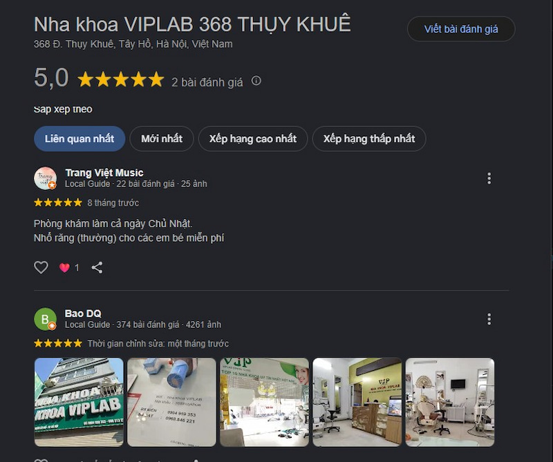 Đánh giá khách hàng